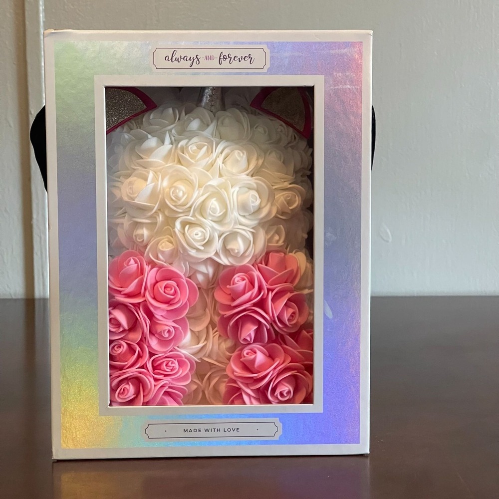 Unicorn Rose Bear Figurine Gift Box - Always And Forever Series gift for her